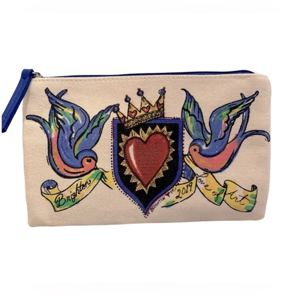 Brighton Birds on Canvas 2019 Cosmetic Pouch “Love of‎ Art” - Picture 1 of 8